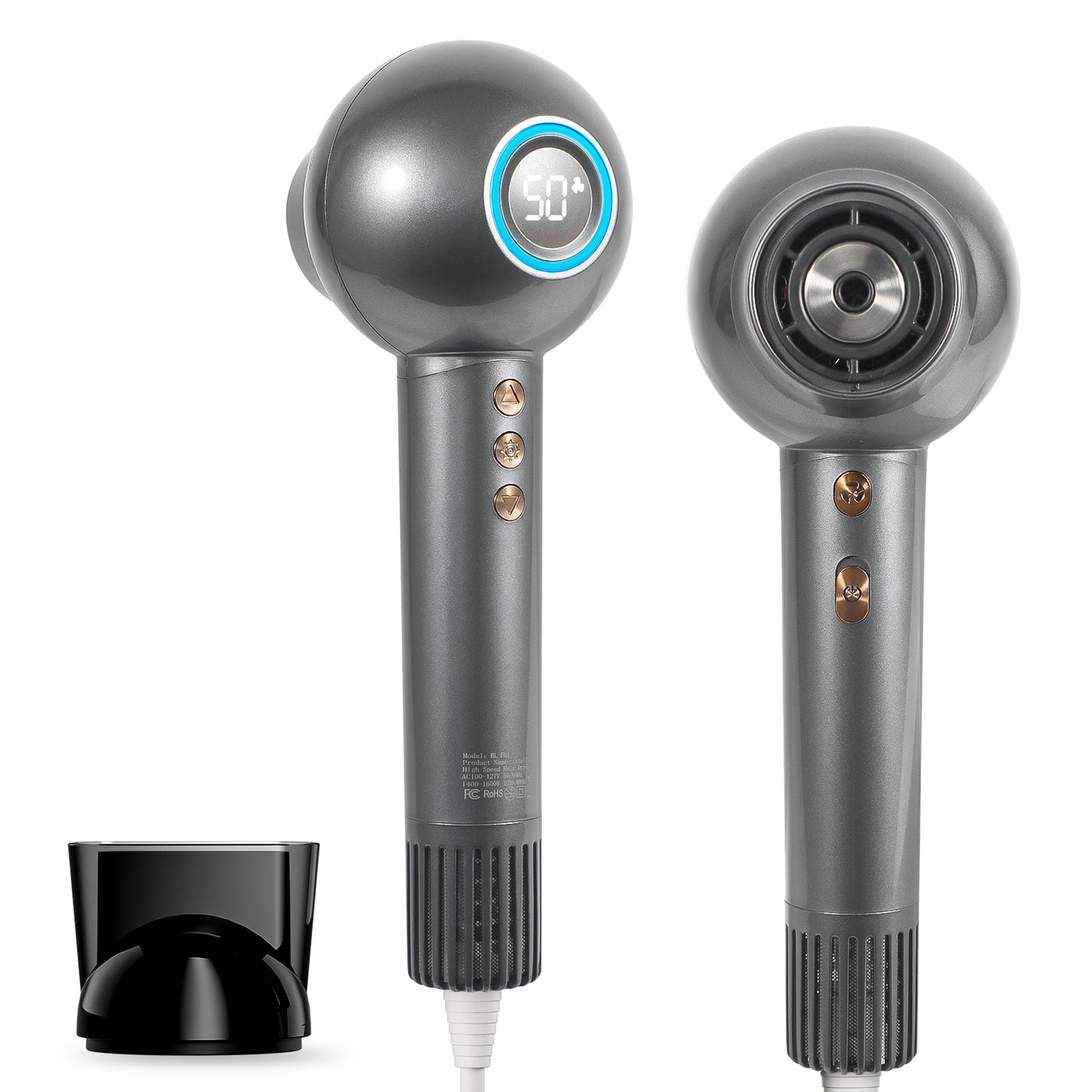 CARER SPARK Ionic High Speed Hair Dryer Portable Fast-Drying Blow Dryer for Travel Salon