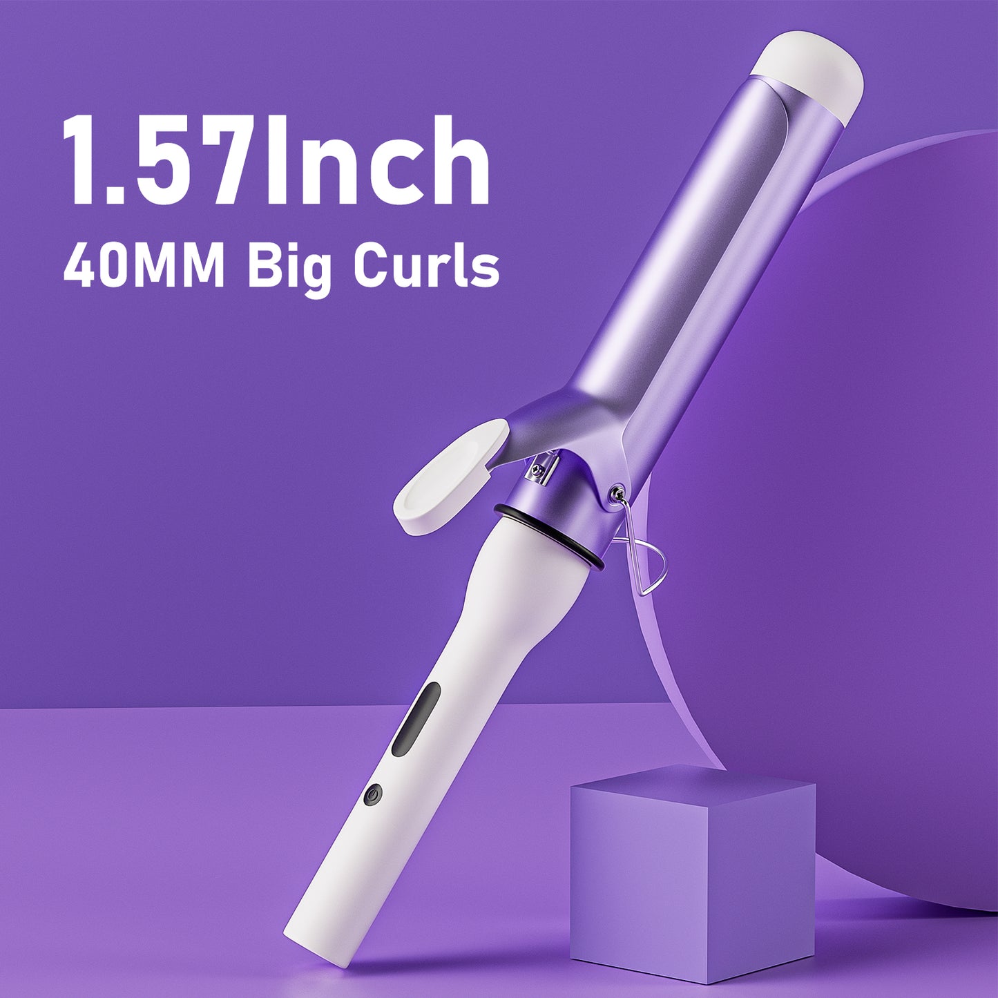 CARER SPARK 1.57Inch Large Diameter Ceramic Glaze Negative Ion Coating Curling Iron 40mm Large Wave Curling Iron