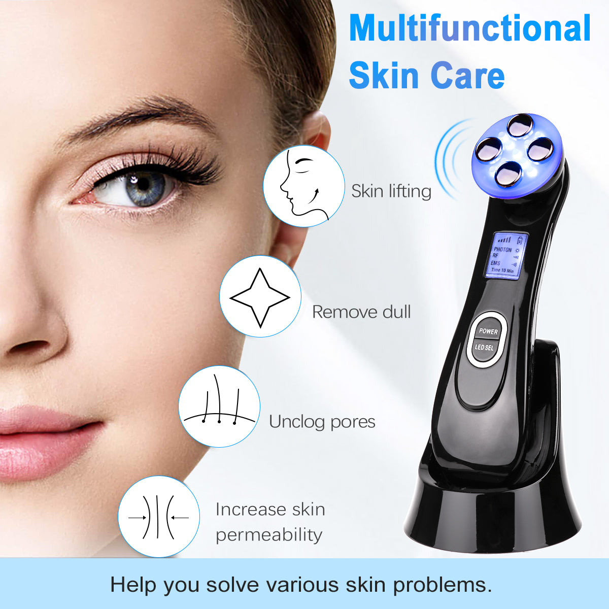 Skin Tightening Facial Machine for Skin Rejuvenation LED Light Therapy