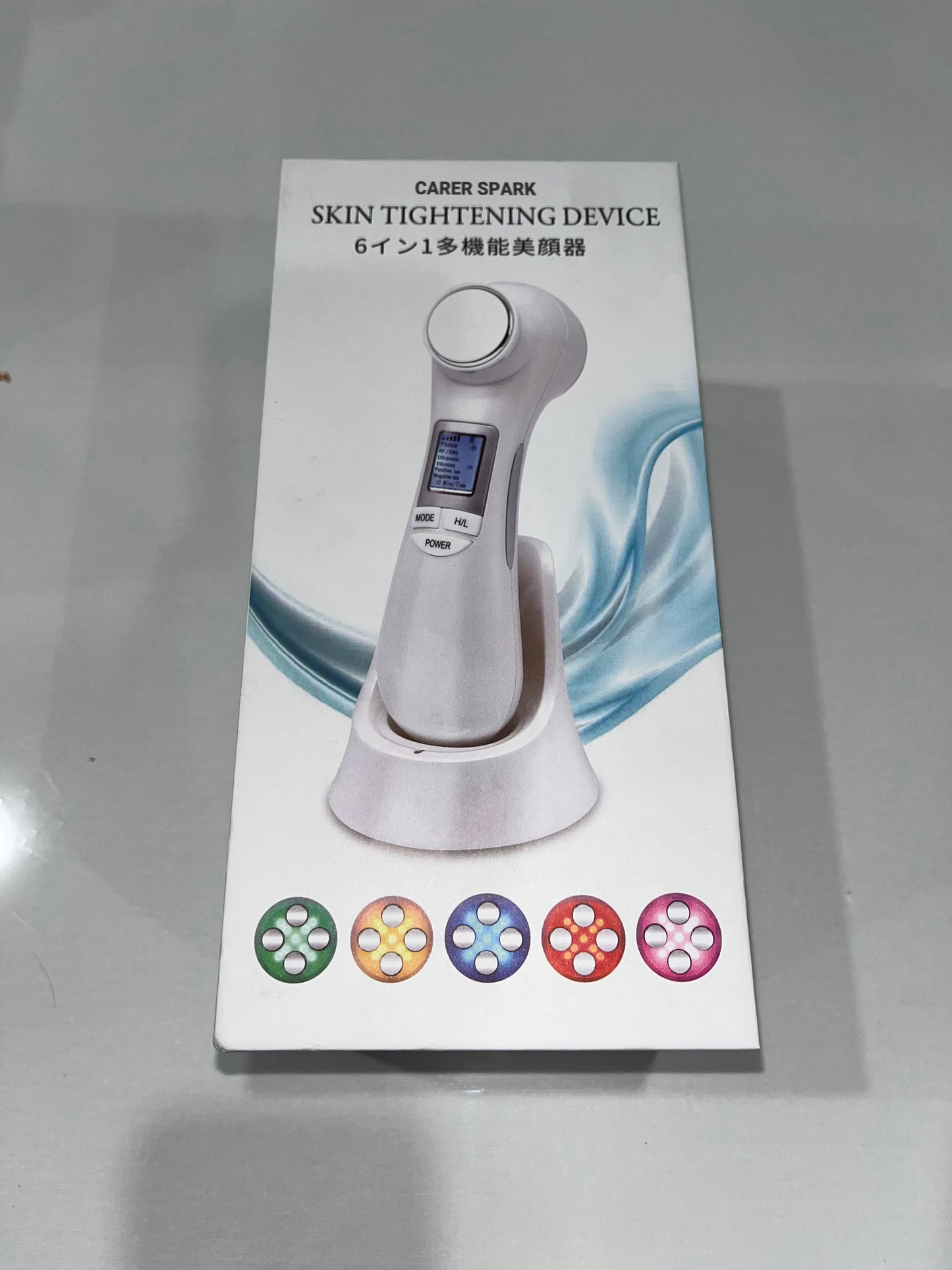 CARER SPARK Skin Tightening Facial Machine for Skin Rejuvenation Electronic Aesthetic Device Utilizing LED Light Therapy with Infrared