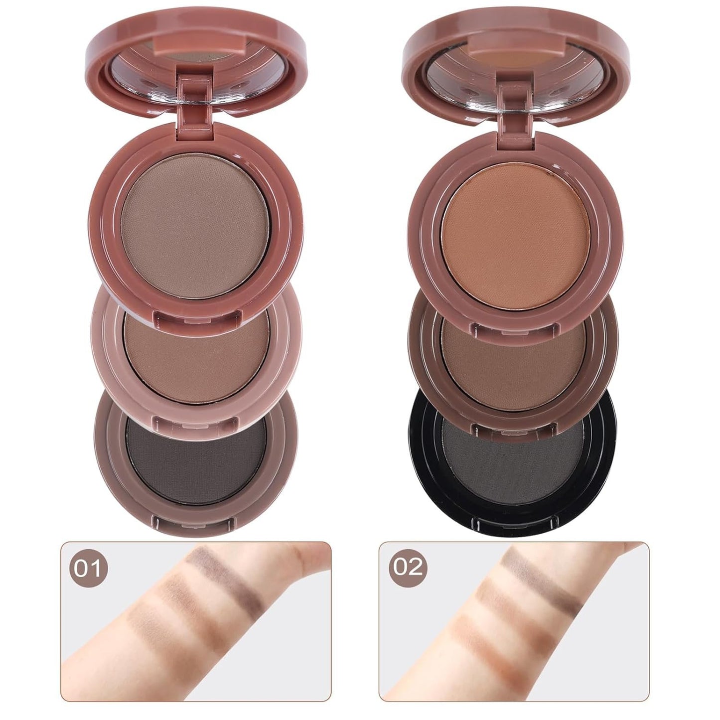 CARER SPARK 3 Color Eyebrow Powder Palette