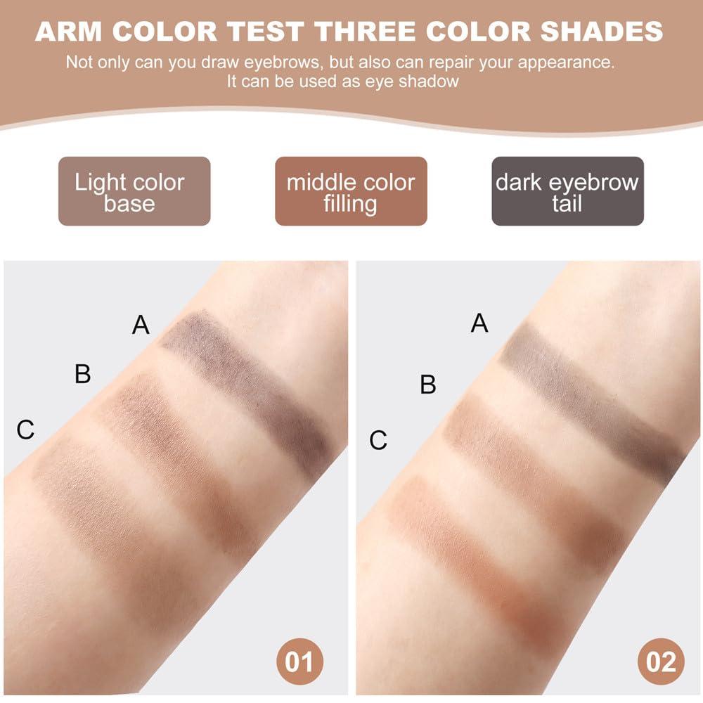 CARER SPARK 3 Color Eyebrow Powder Palette