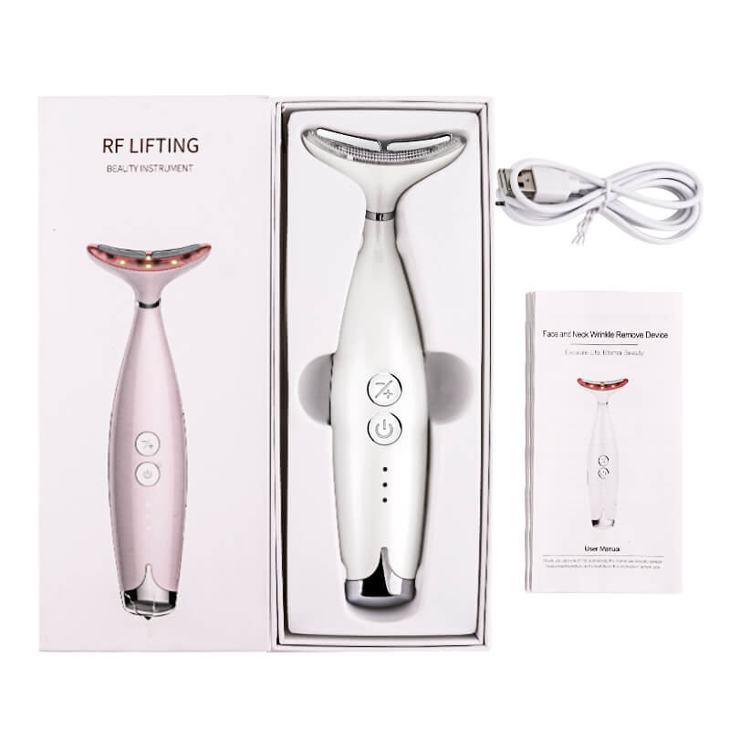 5 In 1  LED EMS Vibration Neck Lifting Tightening Anti Aging Neck Wrinkle Remove Massager