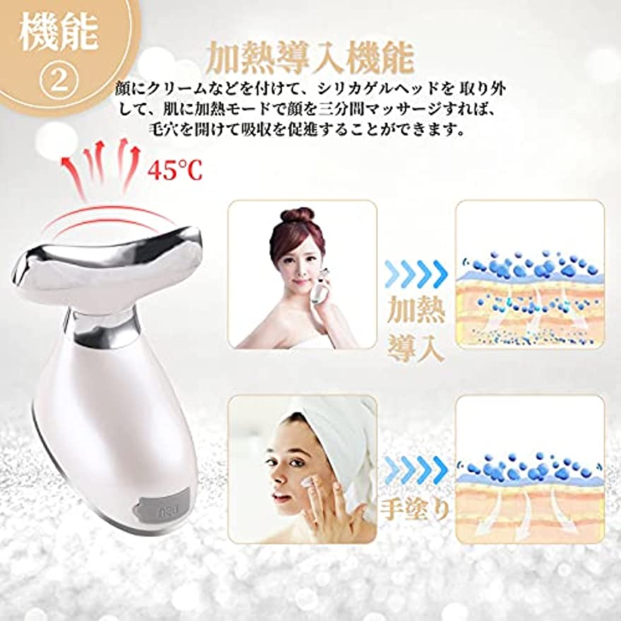 Neck Wrinkle Remover Facial Cleansing Brush EMS Vibration Photon Heating Therapy