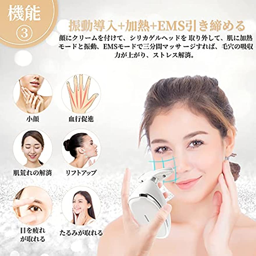 Neck Wrinkle Remover Facial Cleansing Brush EMS Vibration Photon Heating Therapy