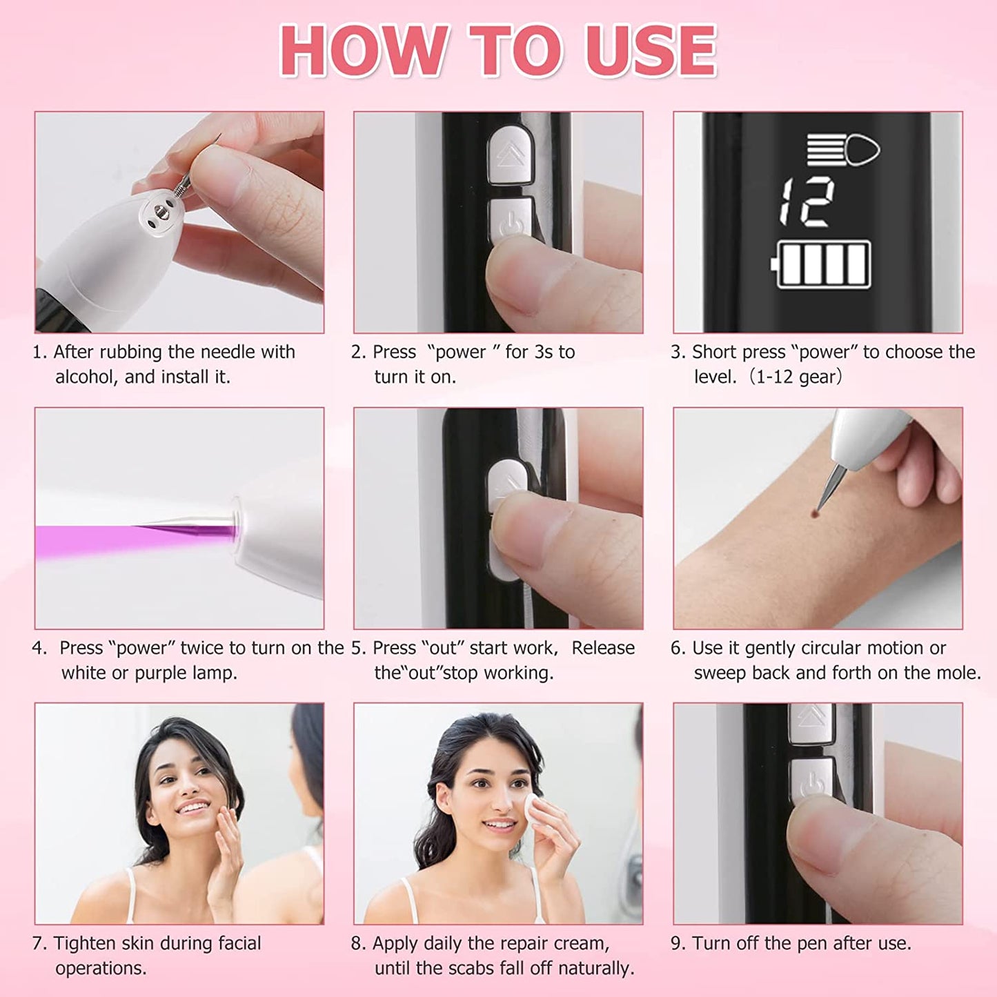 Mole Removal Sweep Spot Pen Plasma Pen Removal Skin Tag Tattoo Mole