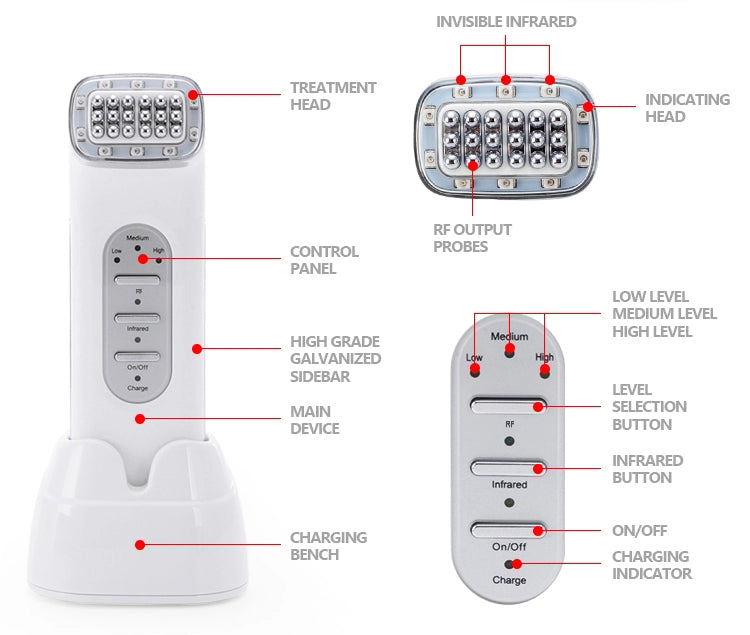 Radio Frequency Infrared Dot Matrix Lifting Facial Lifting Machine Anti Aging