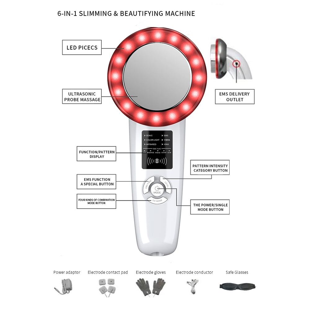 6 in 1 Cavitation Machine Cellulite Remover