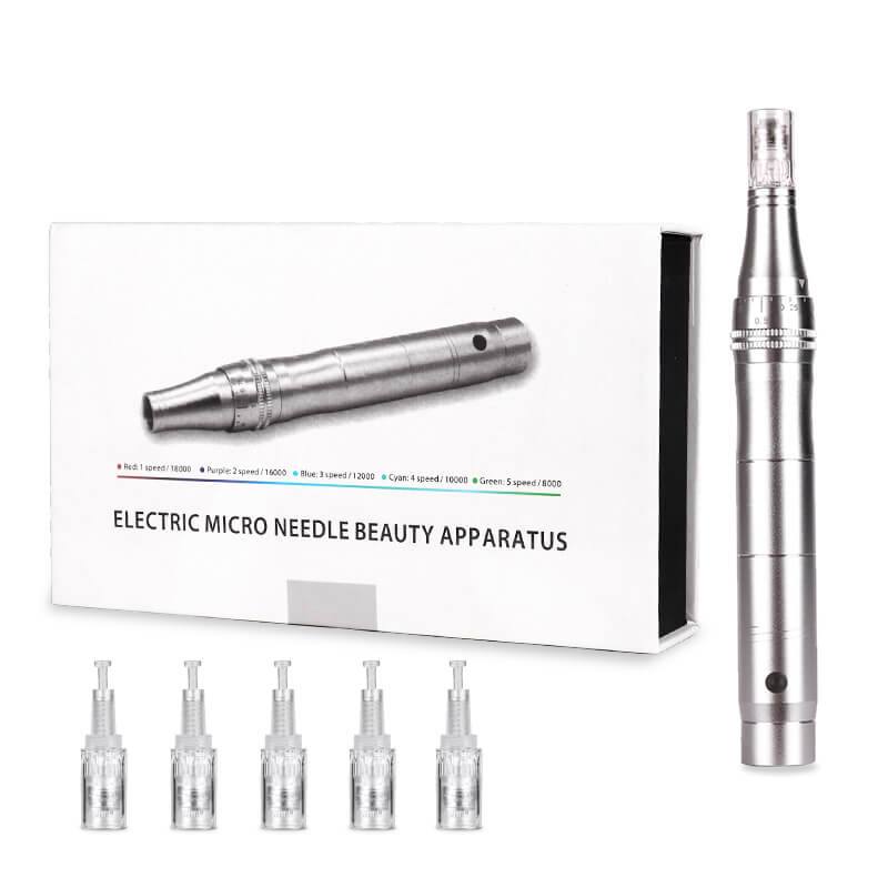 Mircroneedling Pen Dermapen with Microneedling Cartridges for Acne Scars Stretch Marks
