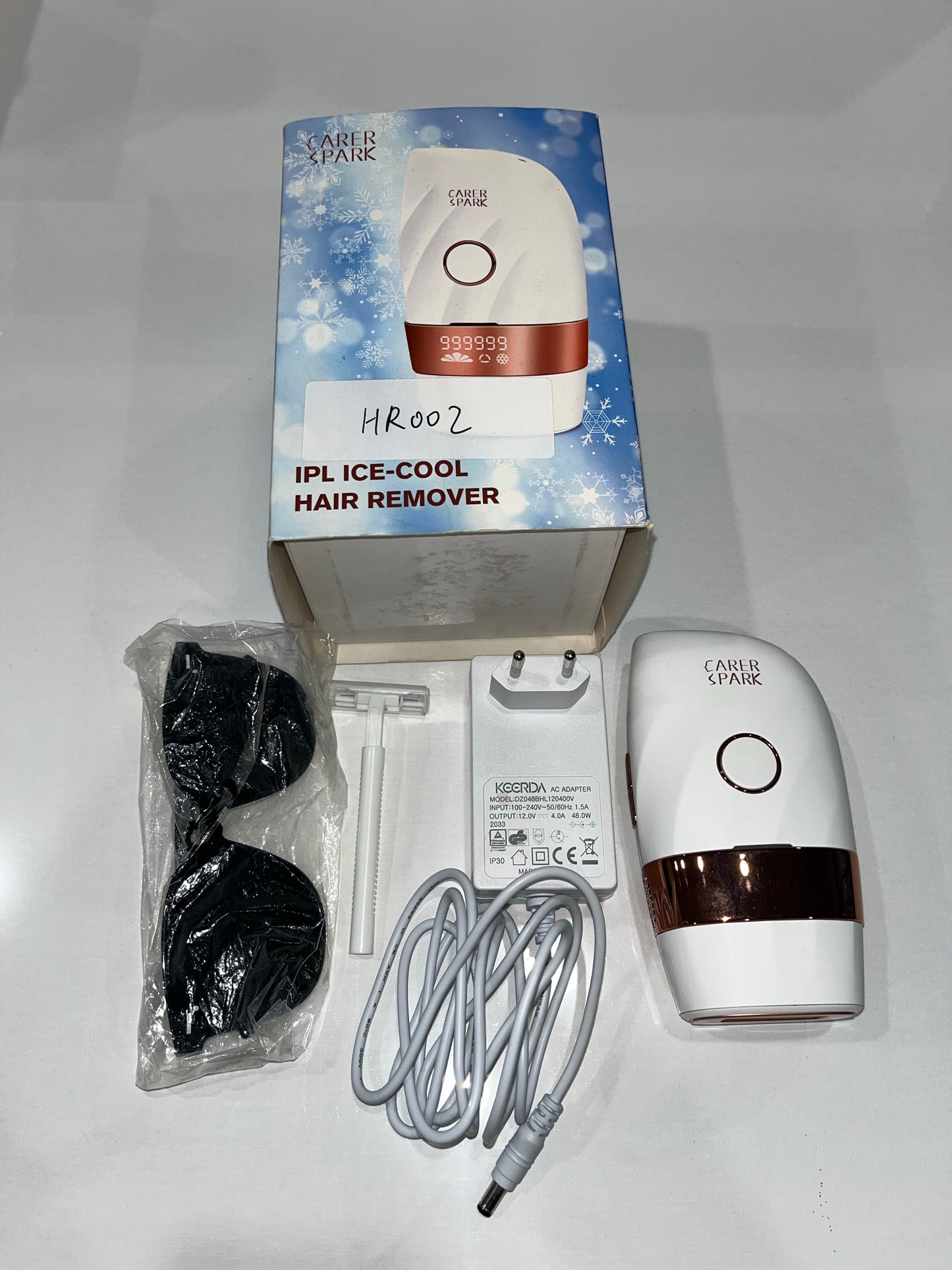 CARER SPARK IPL Hair Removal Device for Home Use Effective Laser Technology for Cosmetic Treatment of Face and Skin for Women and Men