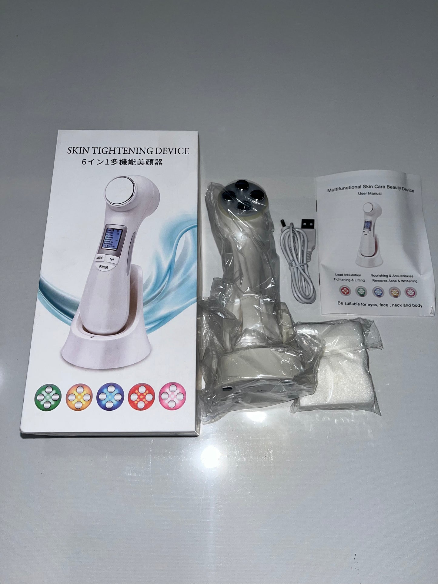 CARER SPARK Skin Tightening Facial Machine for Skin Rejuvenation Electronic Aesthetic Device Utilizing LED Light Therapy with Infrared