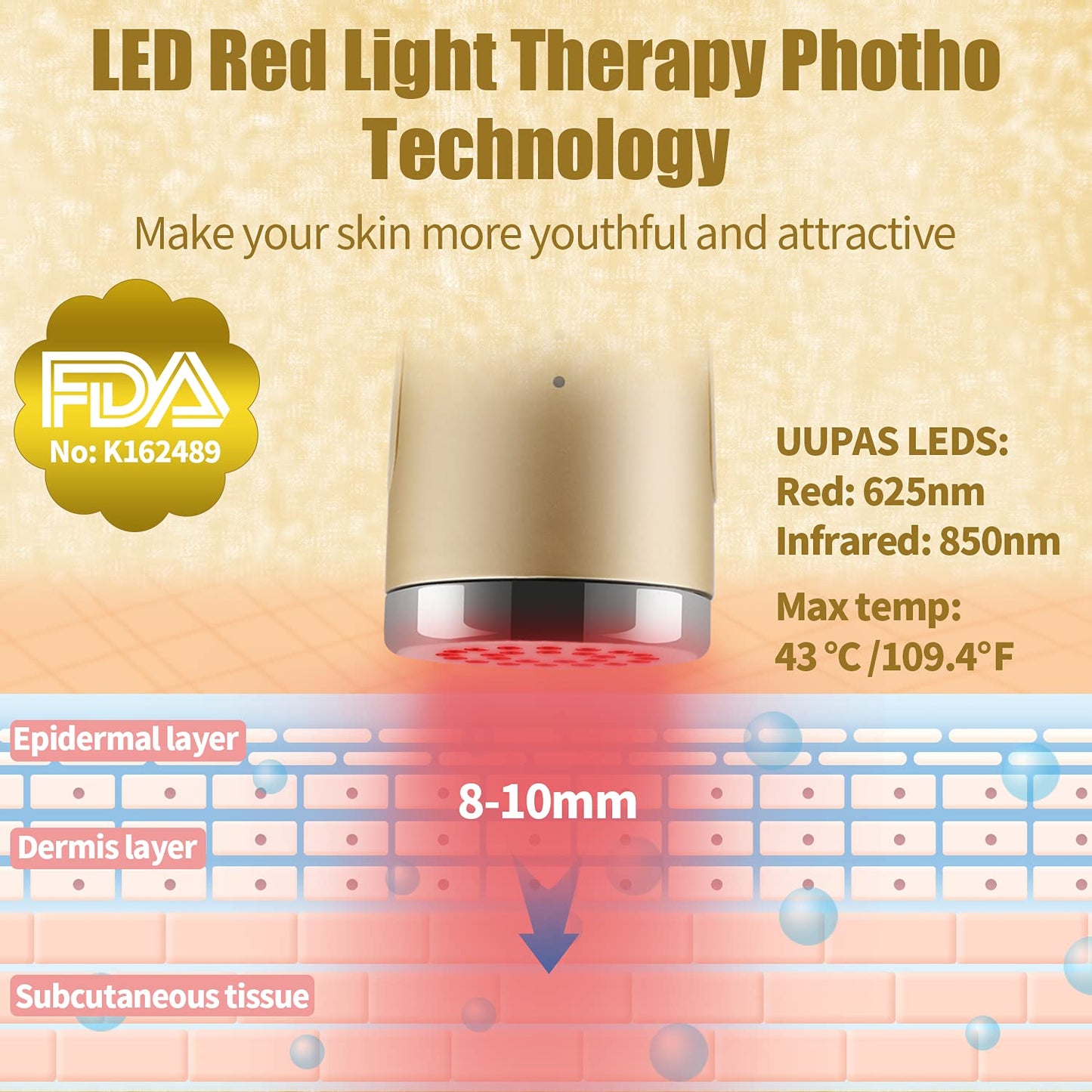 LED Red Light Therapy Skin Rejuvenation Beauty Device Freeze Skin Tightening Machine