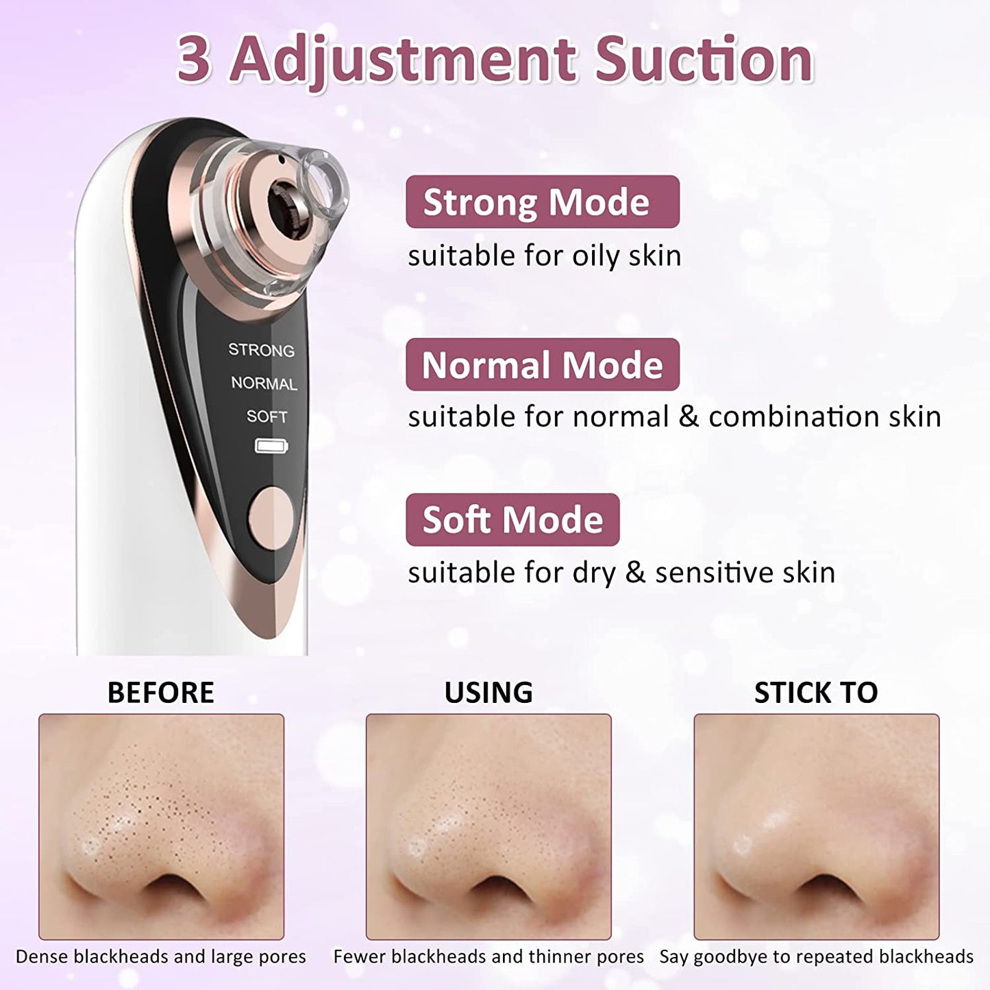 Blackhead Remover Pore Vacuum with Camera Visual Pore Vacuum Cleaner