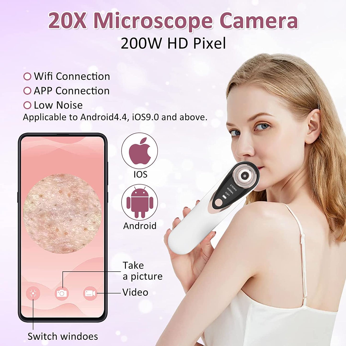 Blackhead Remover Pore Vacuum with Camera Visual Pore Vacuum Cleaner