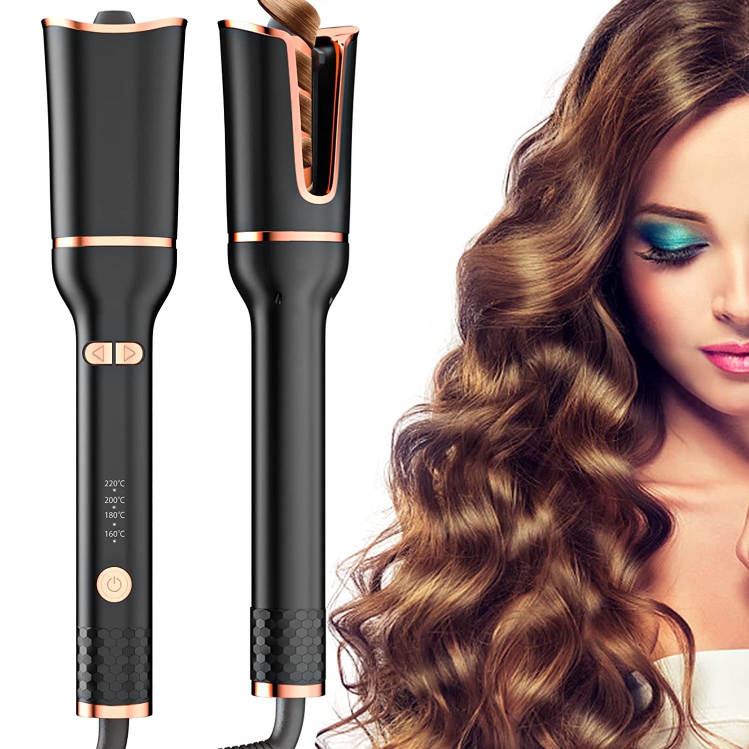 Spin N Curl Automatic Hair Curler Rotating Curling Iron For Shoulder Spin n curl automatic hair curler rotating curling iron for shoulder
