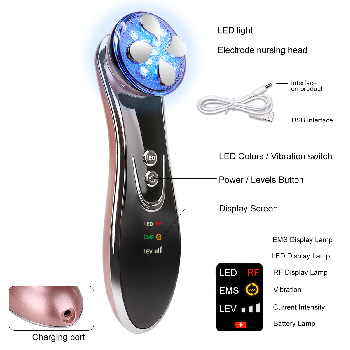 Lifting Shaping Body EMS RF LED Ion Heating Therapy Wrinkle Beauty Device -  China Radio Frequency Skin Tightening, RF Skin Tightening