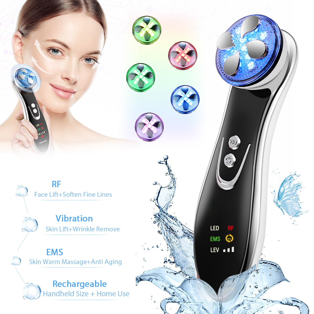 RF EMS Skin Rejuvenation Face Lifting Wrinkle Removal Beauty